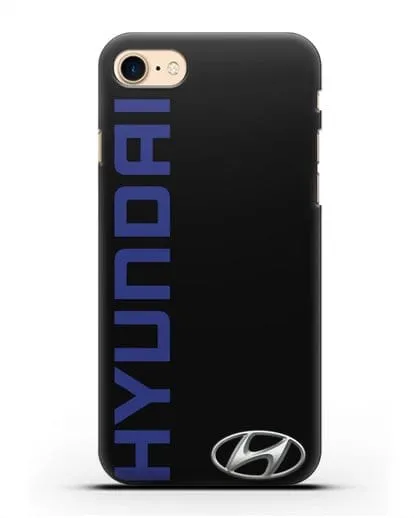 Чехол с надписью Hyundai и логотипом силиконовый для iPhone 7