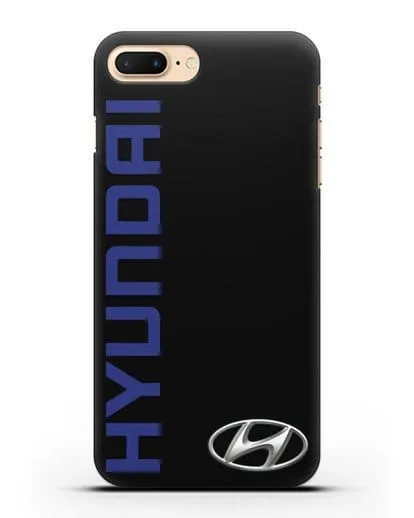 Чехол с надписью Hyundai и логотипом силиконовый для iPhone 7 Plus