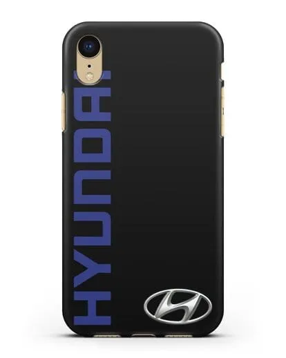 Чехол с надписью Hyundai и логотипом силиконовый для iPhone XR