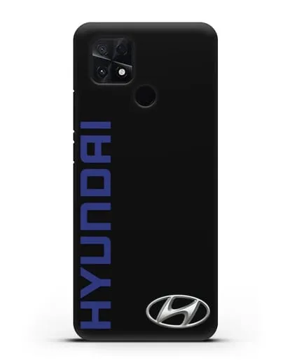 Чехол с надписью Hyundai и логотипом силиконовый для Xiaomi Poco C40