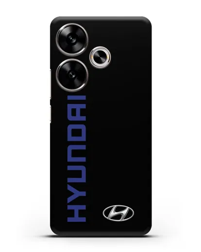 Чехол с надписью Hyundai и логотипом силиконовый для Xiaomi Poco F6