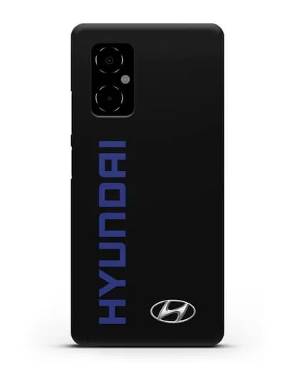 Чехол с надписью Hyundai и логотипом силиконовый для Xiaomi Poco M4 5G