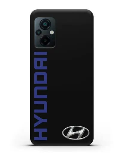 Чехол с надписью Hyundai и логотипом силиконовый для Xiaomi Poco M5