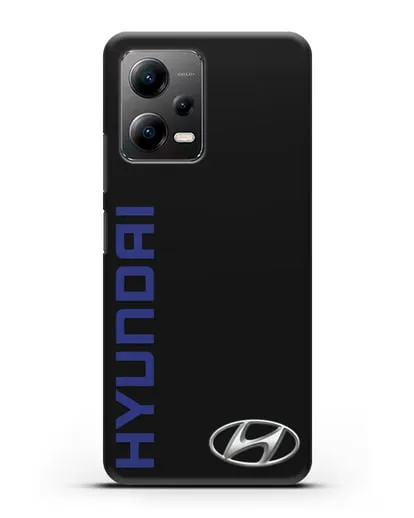 Чехол с надписью Hyundai и логотипом силиконовый для Xiaomi Poco X5