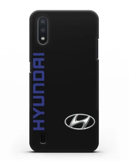 Чехол с надписью Hyundai и логотипом силиконовый для Samsung Galaxy A01 [SM-A015F]