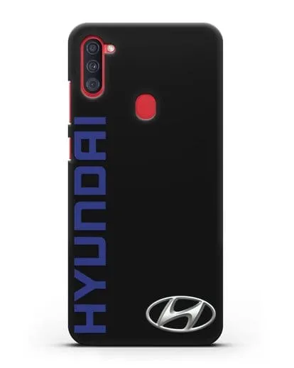 Чехол с надписью Hyundai и логотипом силиконовый для Samsung Galaxy A11 [SM-A115F]