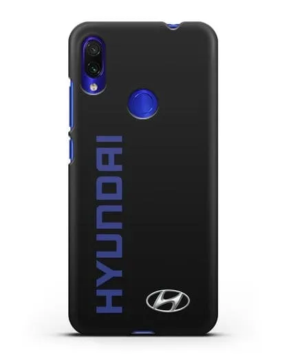 Чехол с надписью Hyundai и логотипом силиконовый для Xiaomi Redmi Note 7