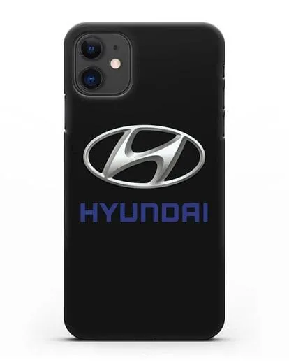 Чехол с логотипом Hyundai силиконовый для iPhone 11