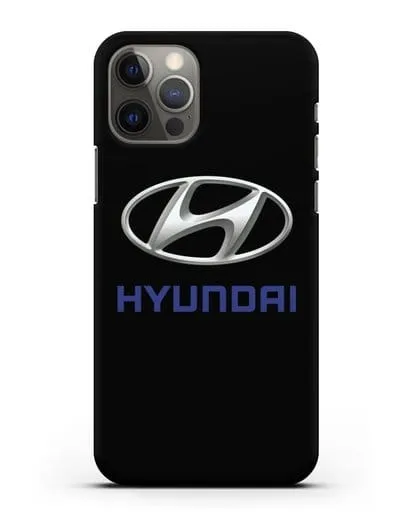 Чехол с логотипом Hyundai силиконовый для iPhone 12 Pro
