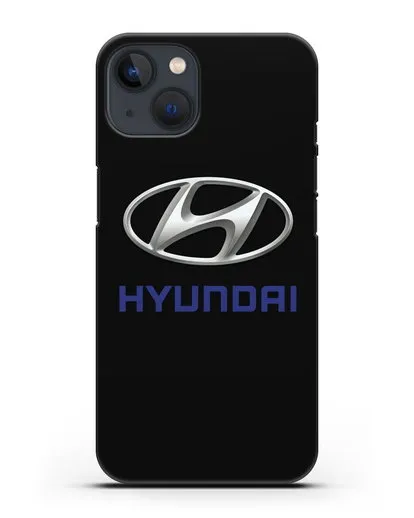Чехол с логотипом Hyundai силиконовый для iPhone 13 Mini