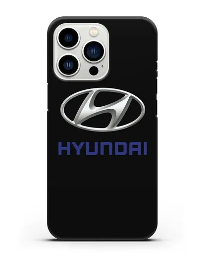 Чехол с логотипом Hyundai силиконовый для iPhone 13 Pro