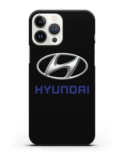 Чехол с логотипом Hyundai силиконовый для iPhone 13 Pro Max