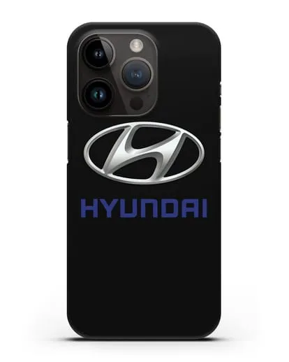 Чехол с логотипом Hyundai силиконовый для iPhone 14 Pro