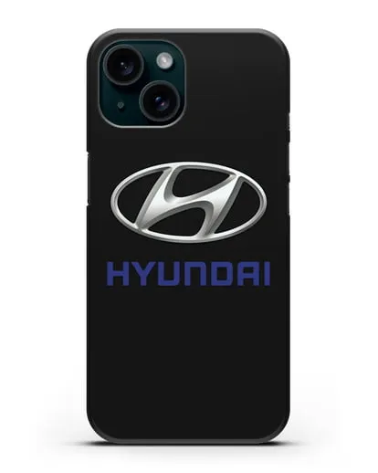 Чехол с логотипом Hyundai силиконовый для iPhone 15