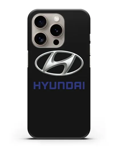 Чехол с логотипом Hyundai силиконовый для iPhone 15 Pro