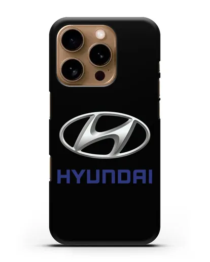 Чехол с логотипом Hyundai силиконовый для iPhone 16 Pro