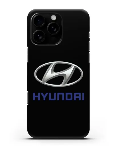 Чехол с логотипом Hyundai силиконовый для iPhone 16 Pro Max
