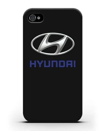 Чехол с логотипом Hyundai силиконовый для iPhone 4/4s