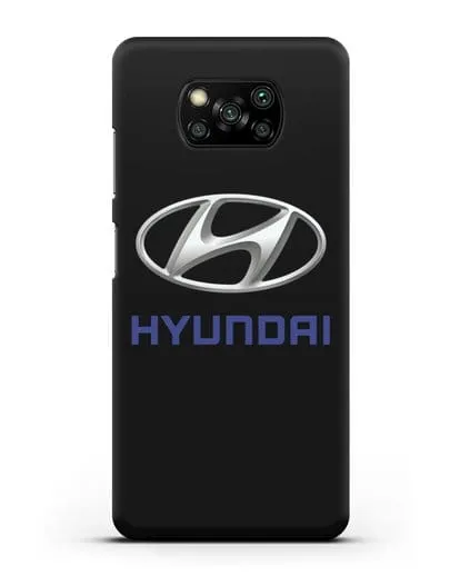 Чехол с логотипом Hyundai силиконовый для Xiaomi Poco X3