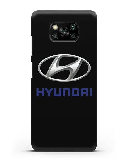 Чехол с логотипом Hyundai силиконовый для Xiaomi Poco X3 Pro