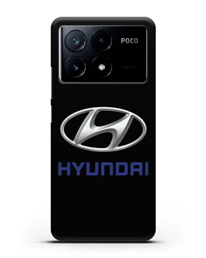 Чехол с логотипом Hyundai силиконовый для Xiaomi Poco X6 Pro
