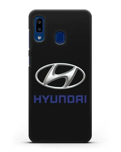 Чехол с логотипом Hyundai силиконовый для Samsung Galaxy A20 [SM-A205FN]