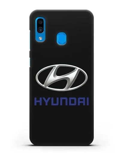 Чехол с логотипом Hyundai силиконовый для Samsung Galaxy A30 [SM-A305FN]