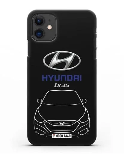 Чехол Hyundai ix35 с автомобильным номером силиконовый для iPhone 11