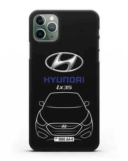 Чехол Hyundai ix35 с автомобильным номером силиконовый для iPhone 11 Pro Max