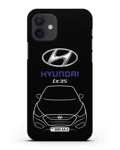 Чехол Hyundai ix35 с автомобильным номером силиконовый для iPhone 12
