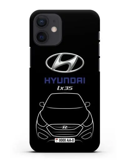 Чехол Hyundai ix35 с автомобильным номером силиконовый для iPhone 12 mini