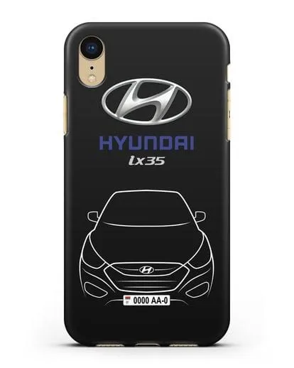 Чехол Hyundai ix35 с автомобильным номером силиконовый для iPhone XR