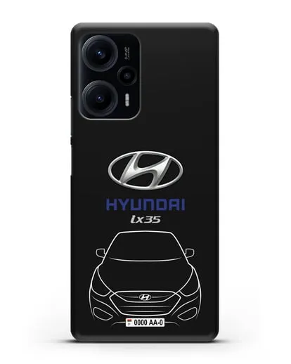 Чехол Hyundai ix35 с автомобильным номером силиконовый для Xiaomi Poco F5