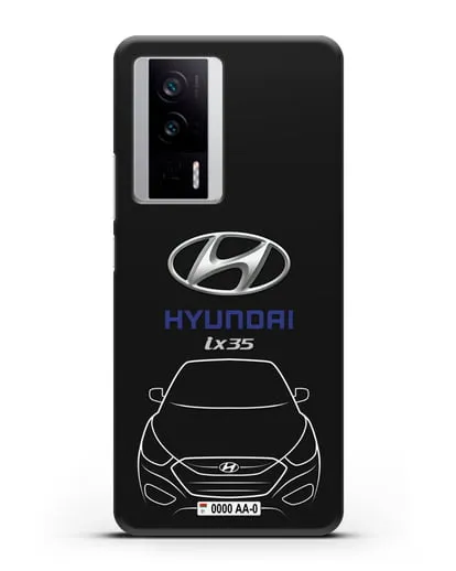 Чехол Hyundai ix35 с автомобильным номером силиконовый для Xiaomi Poco F5 Pro
