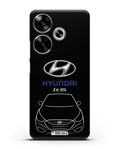 Чехол Hyundai ix35 с автомобильным номером силиконовый для Xiaomi Poco F6