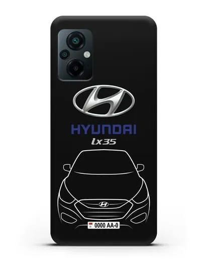 Чехол Hyundai ix35 с автомобильным номером силиконовый для Xiaomi Poco M5