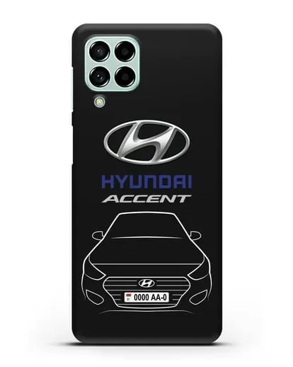 Чехол Hyundai Accent с автомобильным номером силиконовый для Samsung Galaxy M53 [SM-M536]