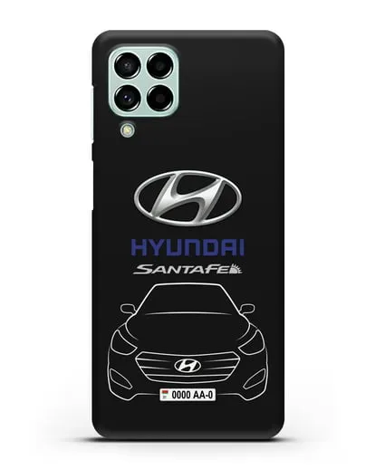 Чехол Hyundai SantaFe с автомобильным номером силиконовый для Samsung Galaxy M53 [SM-M536]