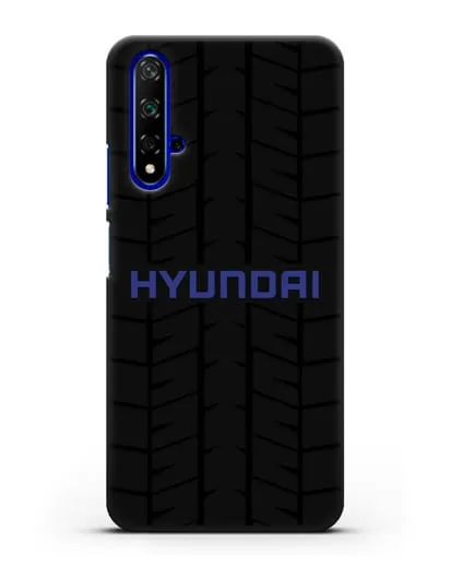 Чехол с логотипом Хёндэ с протектором шин силиконовый для Honor 20
