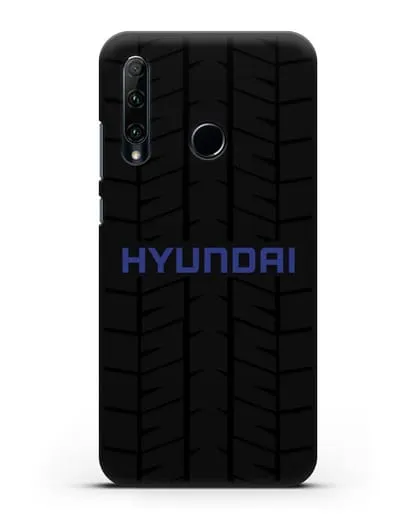 Чехол с логотипом Хёндэ с протектором шин силиконовый для Honor 20e