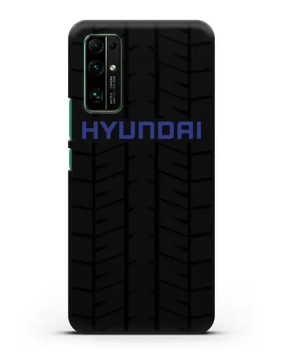 Чехол с логотипом Хёндэ с протектором шин силиконовый для Honor 30
