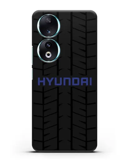 Чехол с логотипом Хёндэ с протектором шин силиконовый для Honor 90