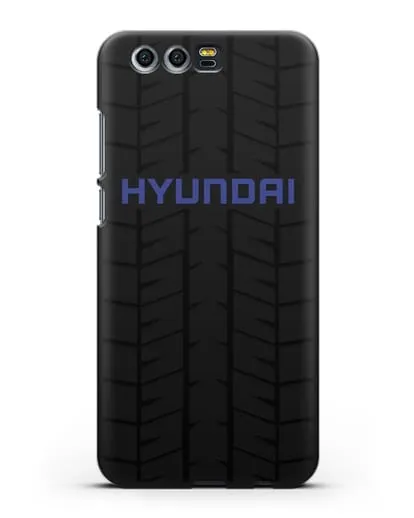 Чехол с логотипом Хёндэ с протектором шин силиконовый для Honor 9