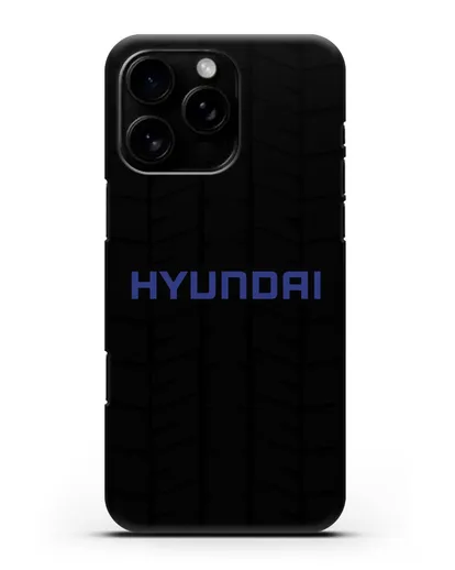 Чехол с логотипом Хёндэ с протектором шин силиконовый для iPhone 16 Pro Max