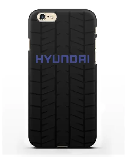 Чехол с логотипом Хёндэ с протектором шин силиконовый для iPhone 6s