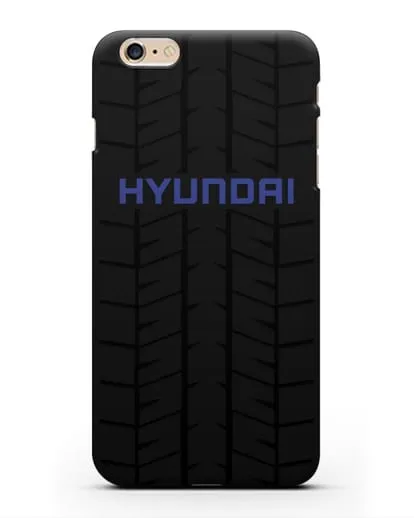 Чехол с логотипом Хёндэ с протектором шин силиконовый для iPhone 6s Plus