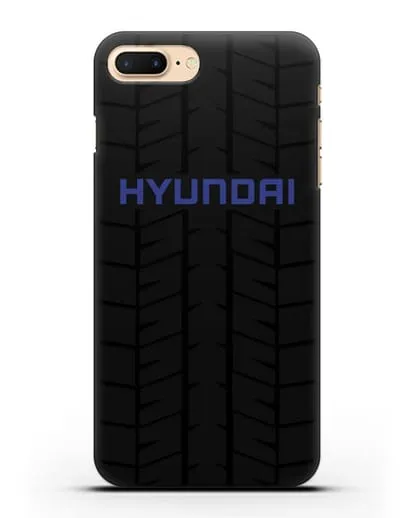 Чехол с логотипом Хёндэ с протектором шин силиконовый для iPhone 7 Plus
