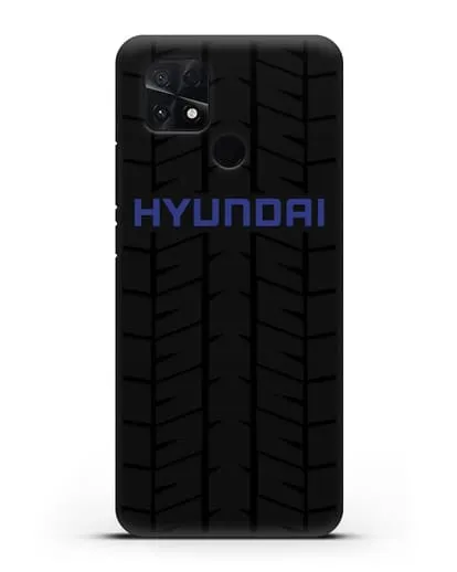Чехол с логотипом Хёндэ с протектором шин силиконовый для Xiaomi Poco C40
