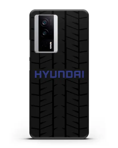 Чехол с логотипом Хёндэ с протектором шин силиконовый для Xiaomi Poco F5 Pro