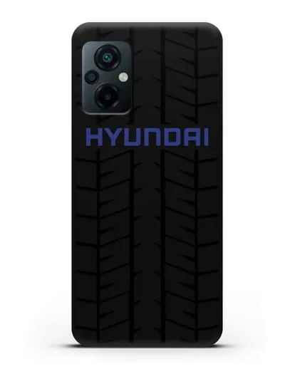 Чехол с логотипом Хёндэ с протектором шин силиконовый для Xiaomi Poco M5